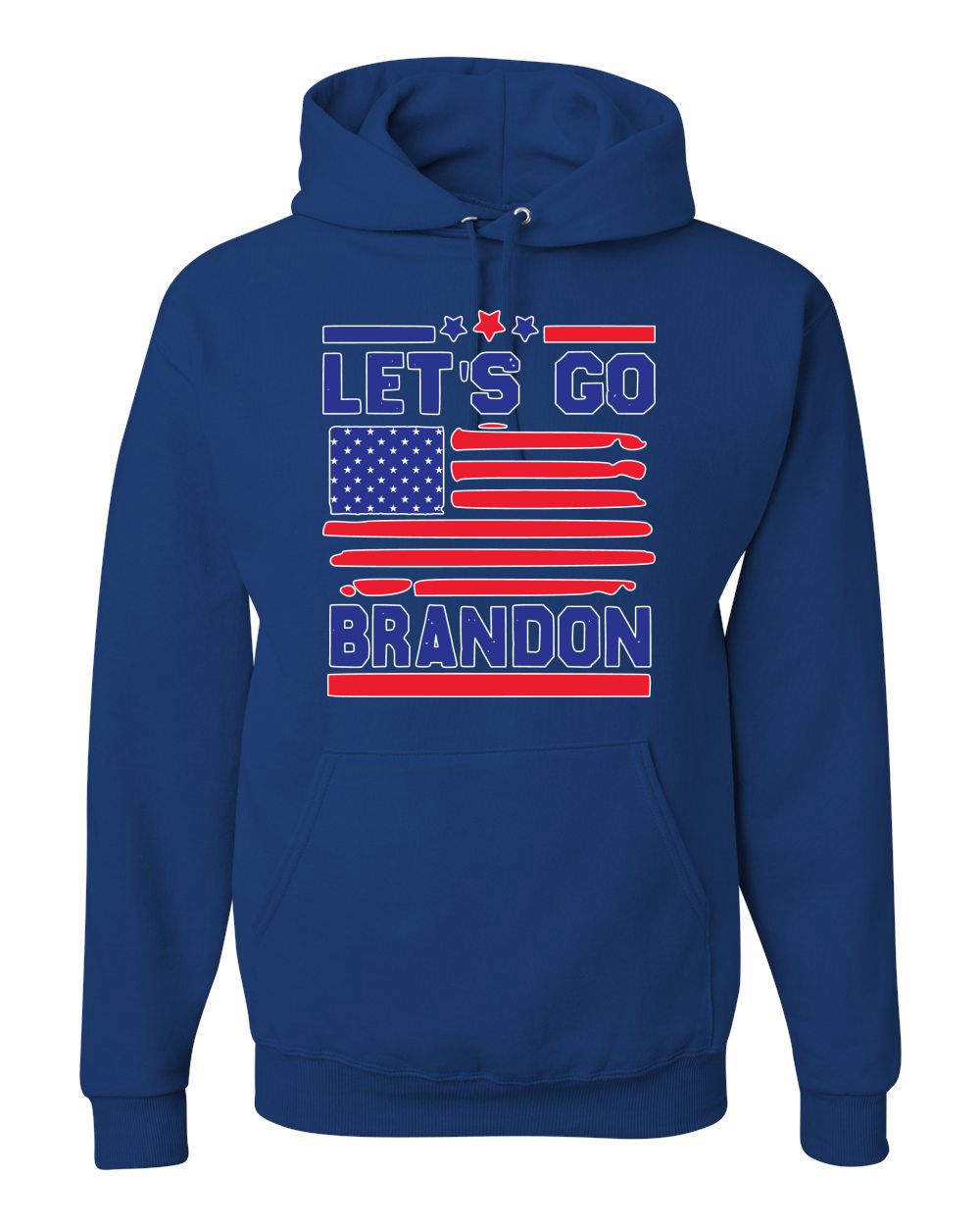 Lets Go Brandon Patriotic FJB USA Flag Political Unisex Hooded Sweatshirt - Picture 16 of 22