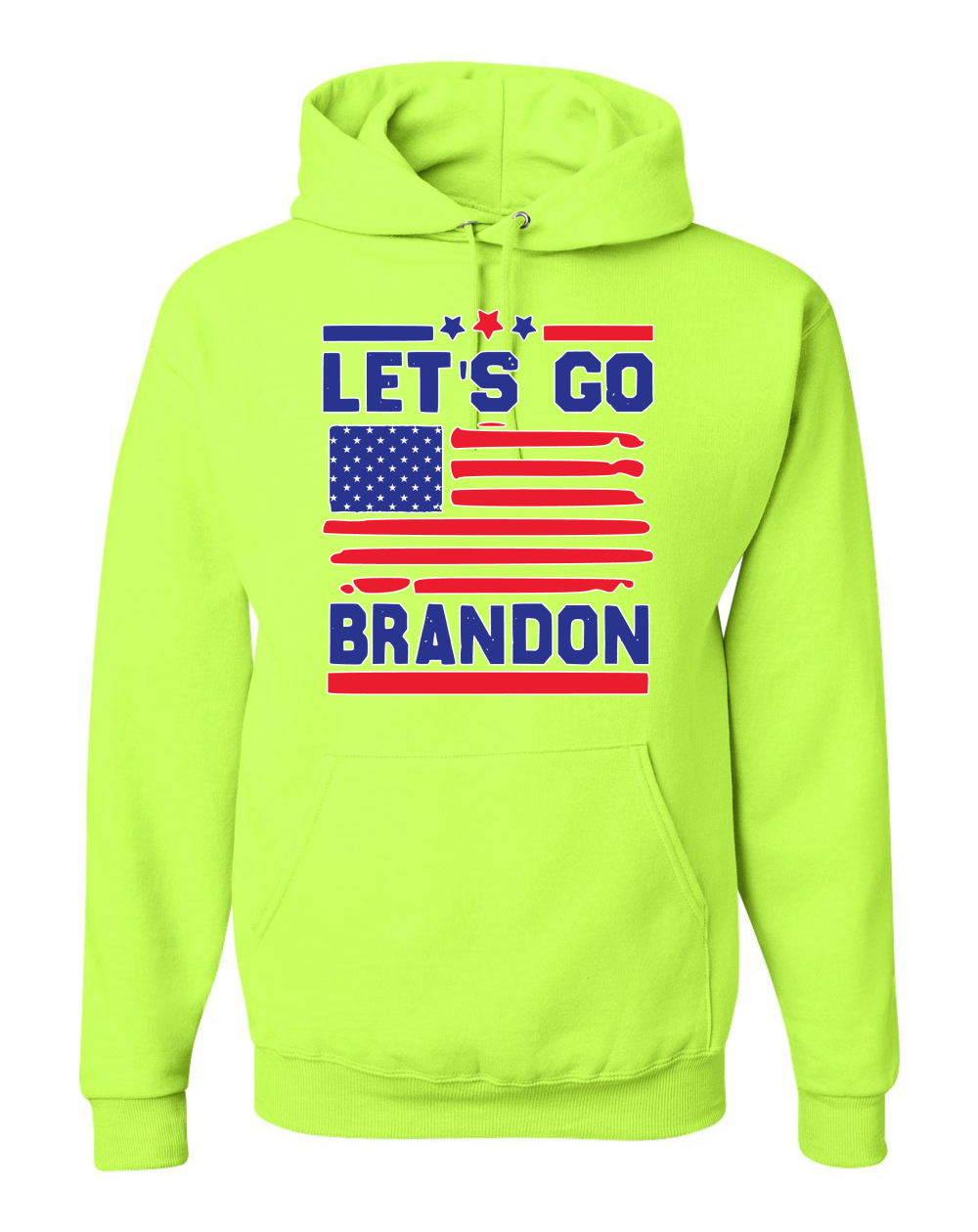Lets Go Brandon Patriotic FJB USA Flag Political Unisex Hooded Sweatshirt - Picture 17 of 22