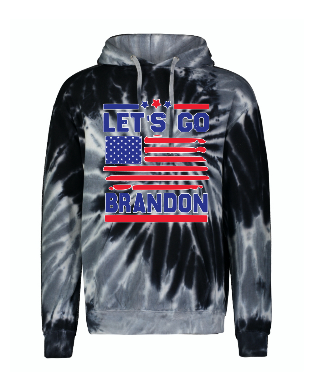 Lets Go Brandon Patriotic FJB USA Flag Political Unisex Hooded Sweatshirt - Picture 22 of 22