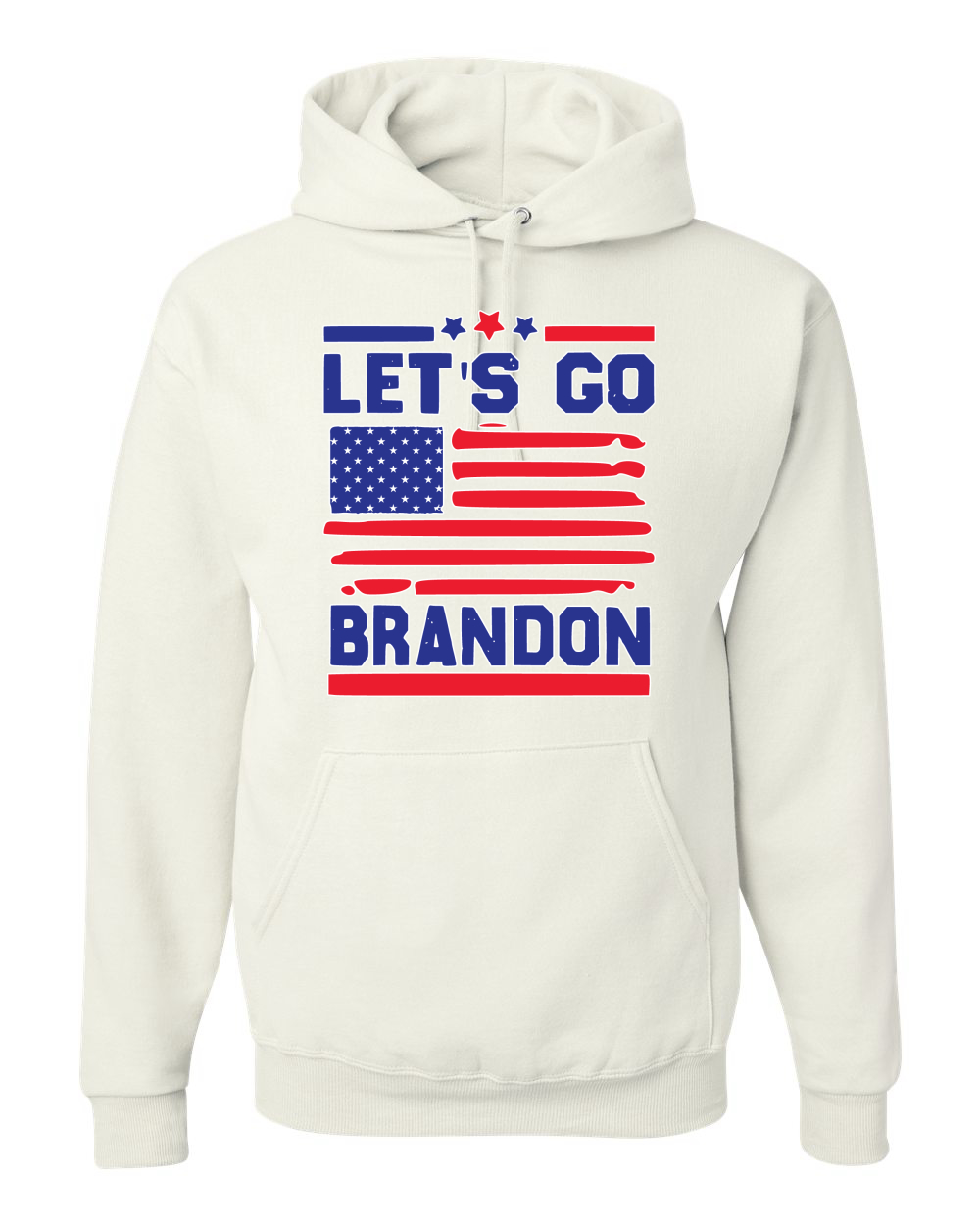 Lets Go Brandon Patriotic FJB USA Flag Political Unisex Hooded Sweatshirt - Picture 21 of 22