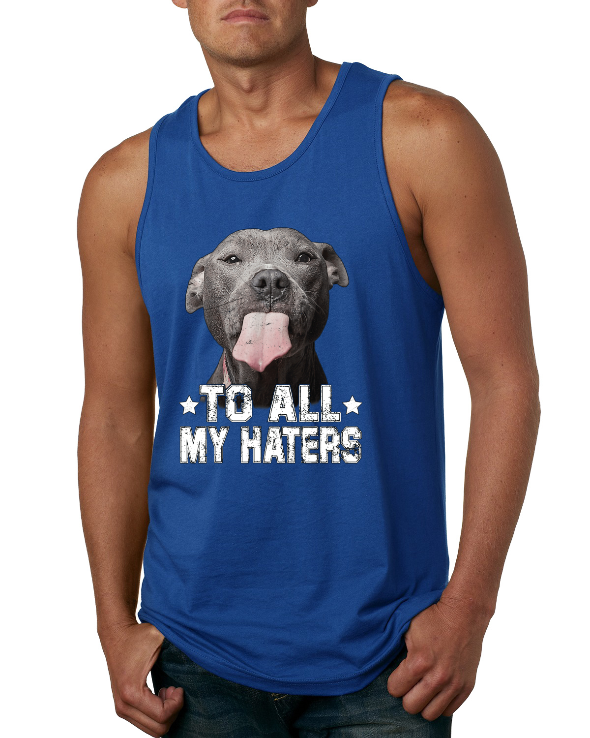 Tank Tops Sleeveless T-Shirts Fit Mens I Love My Pitbull Muscle 