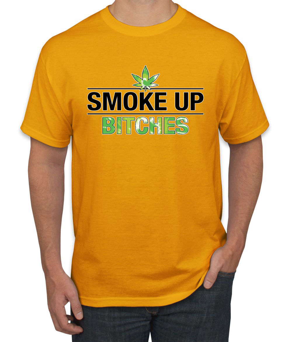 Marijuanna Smoke Up Bitches Stoners 420 Cannabis Erba Legalizza Uomo Grafica T - Foto 7 di 25