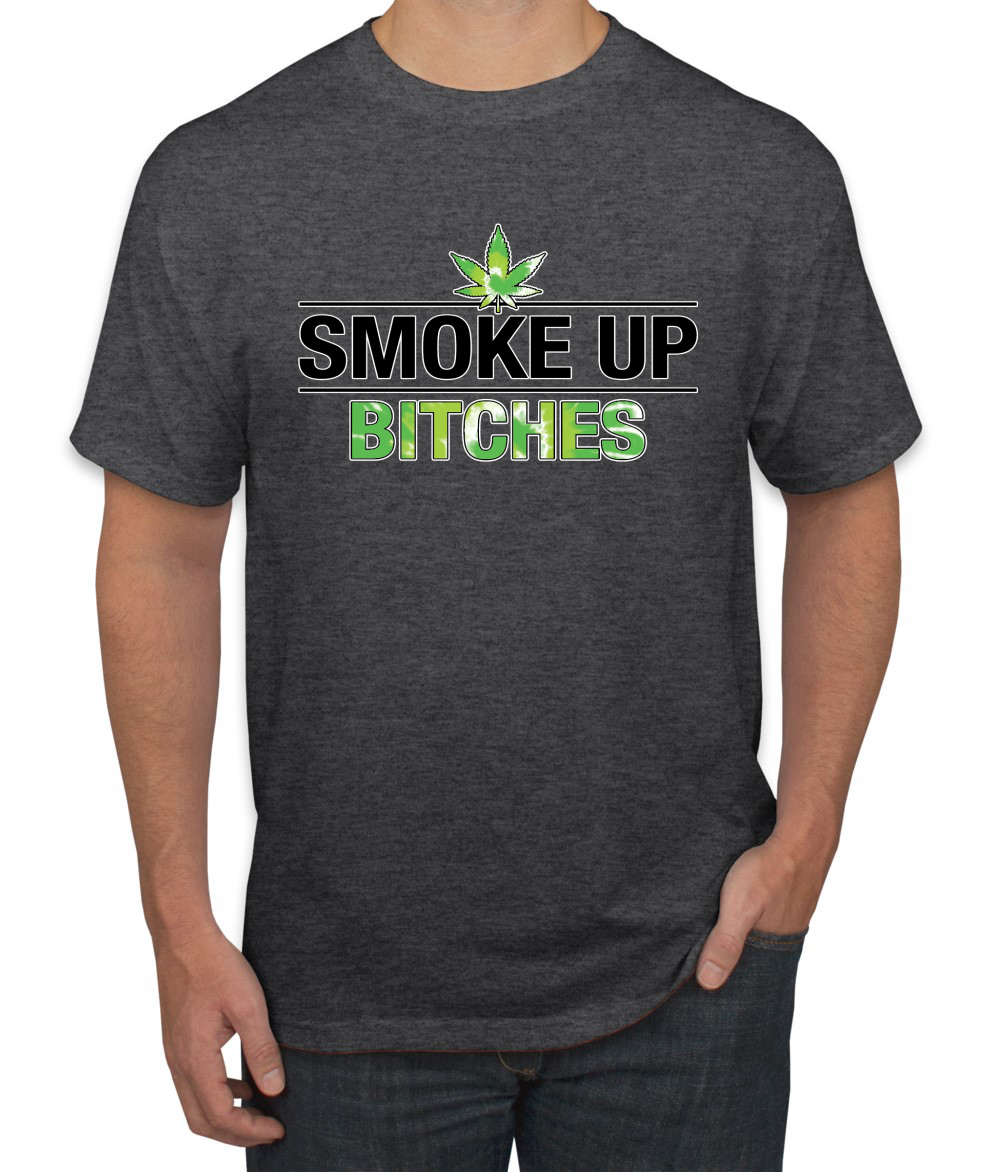 Marijuanna Smoke Up Bitches Stoners 420 Cannabis Erba Legalizza Uomo Grafica T - Foto 8 di 25