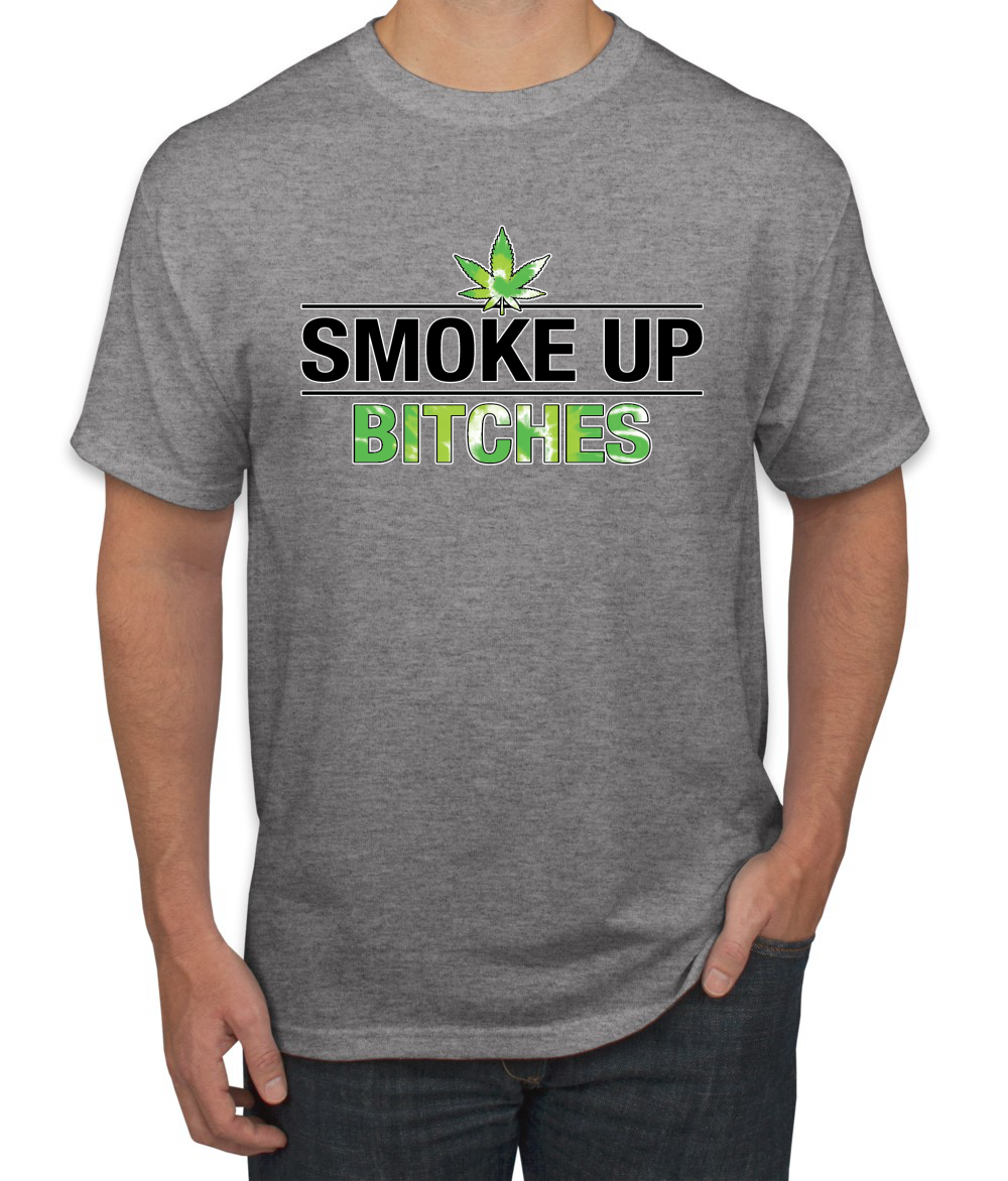 Marijuanna Smoke Up Bitches Stoners 420 Cannabis Erba Legalizza Uomo Grafica T - Foto 9 di 25