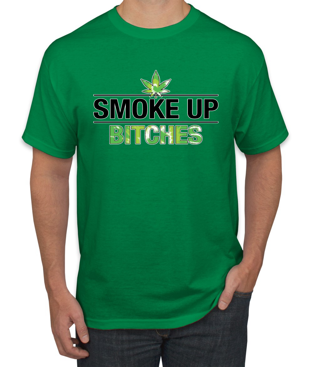 Marijuanna Smoke Up Bitches Stoners 420 Cannabis Erba Legalizza Uomo Grafica T - Foto 10 di 25