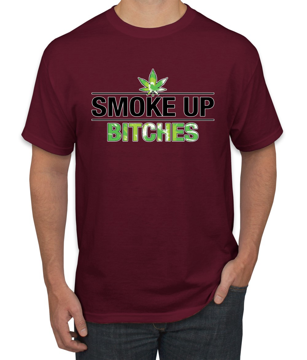 Marijuanna Smoke Up Bitches Stoners 420 Cannabis Erba Legalizza Uomo Grafica T - Foto 14 di 25