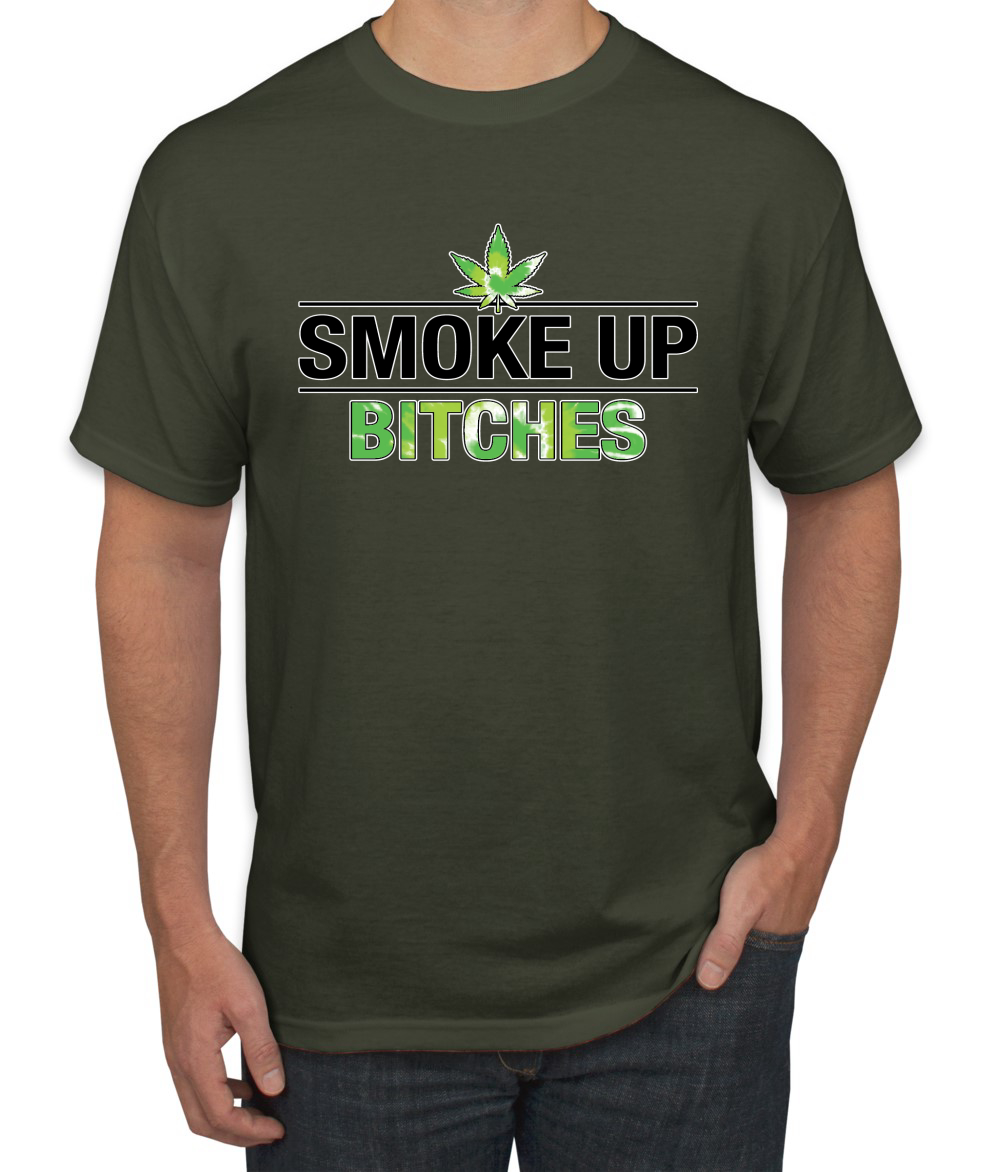 Marijuanna Smoke Up Bitches Stoners 420 Cannabis Erba Legalizza Uomo Grafica T - Foto 15 di 25