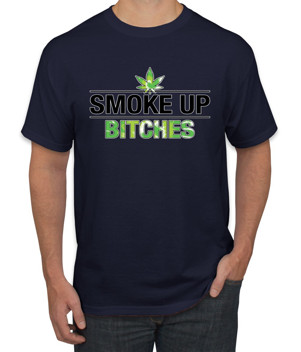 Marijuanna Smoke Up Bitches Stoners 420 Cannabis Erba Legalizza Uomo Grafica T - Foto 16 di 25