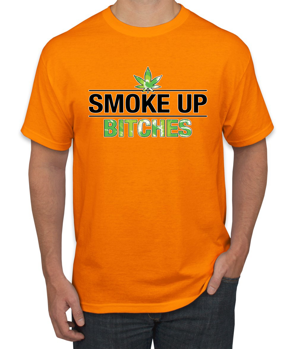 Marijuanna Smoke Up Bitches Stoners 420 Cannabis Erba Legalizza Uomo Grafica T - Foto 18 di 25