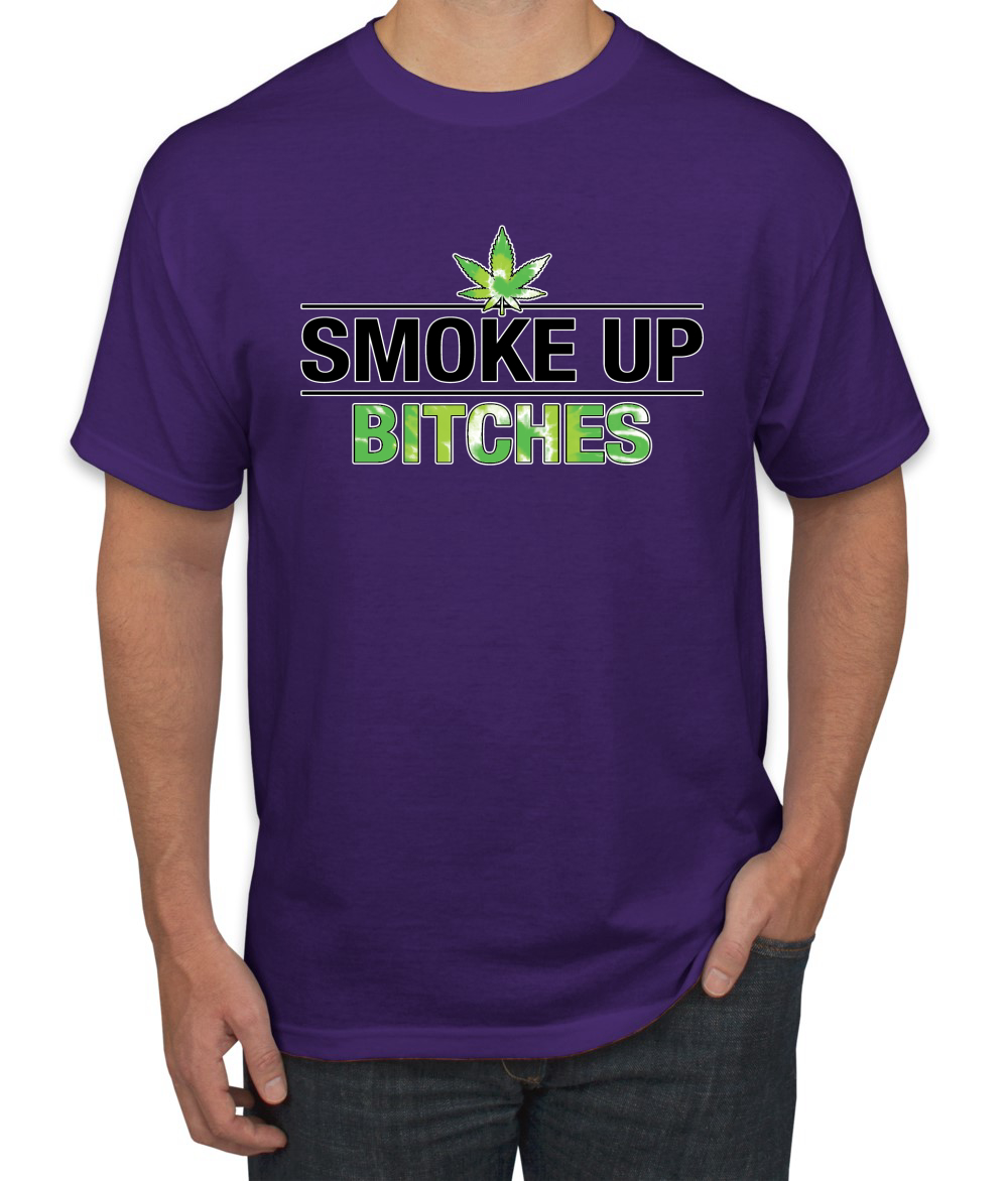 Marijuanna Smoke Up Bitches Stoners 420 Cannabis Erba Legalizza Uomo Grafica T - Foto 19 di 25