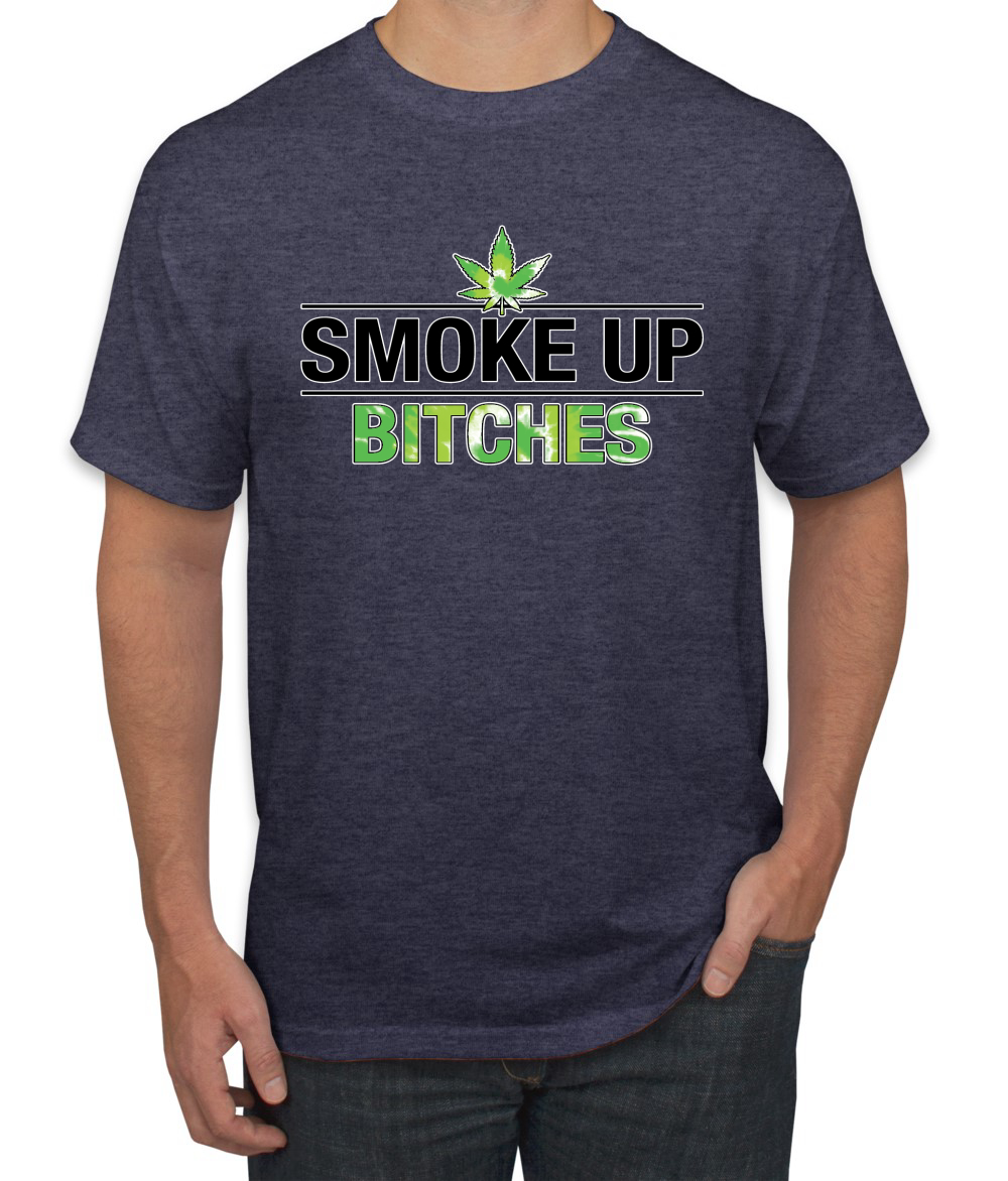 Marijuanna Smoke Up Bitches Stoners 420 Cannabis Erba Legalizza Uomo Grafica T - Foto 23 di 25