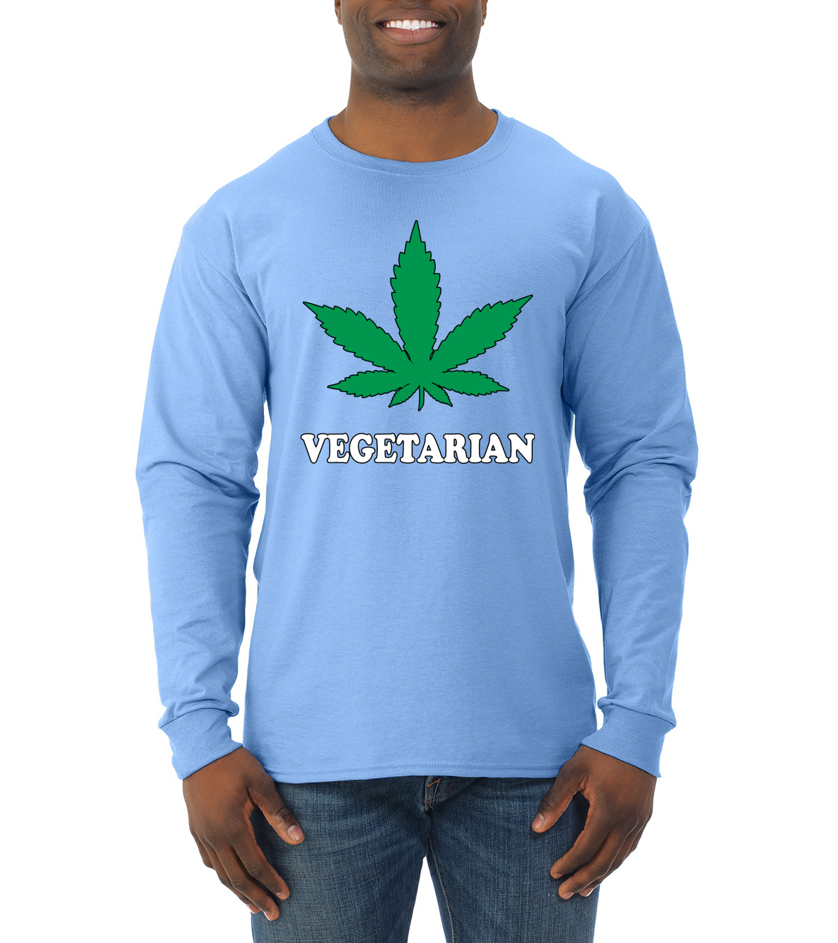 Camisa vegetariana para fumar marihuana 420 para hombre manga larga - Imagen 7 de 14