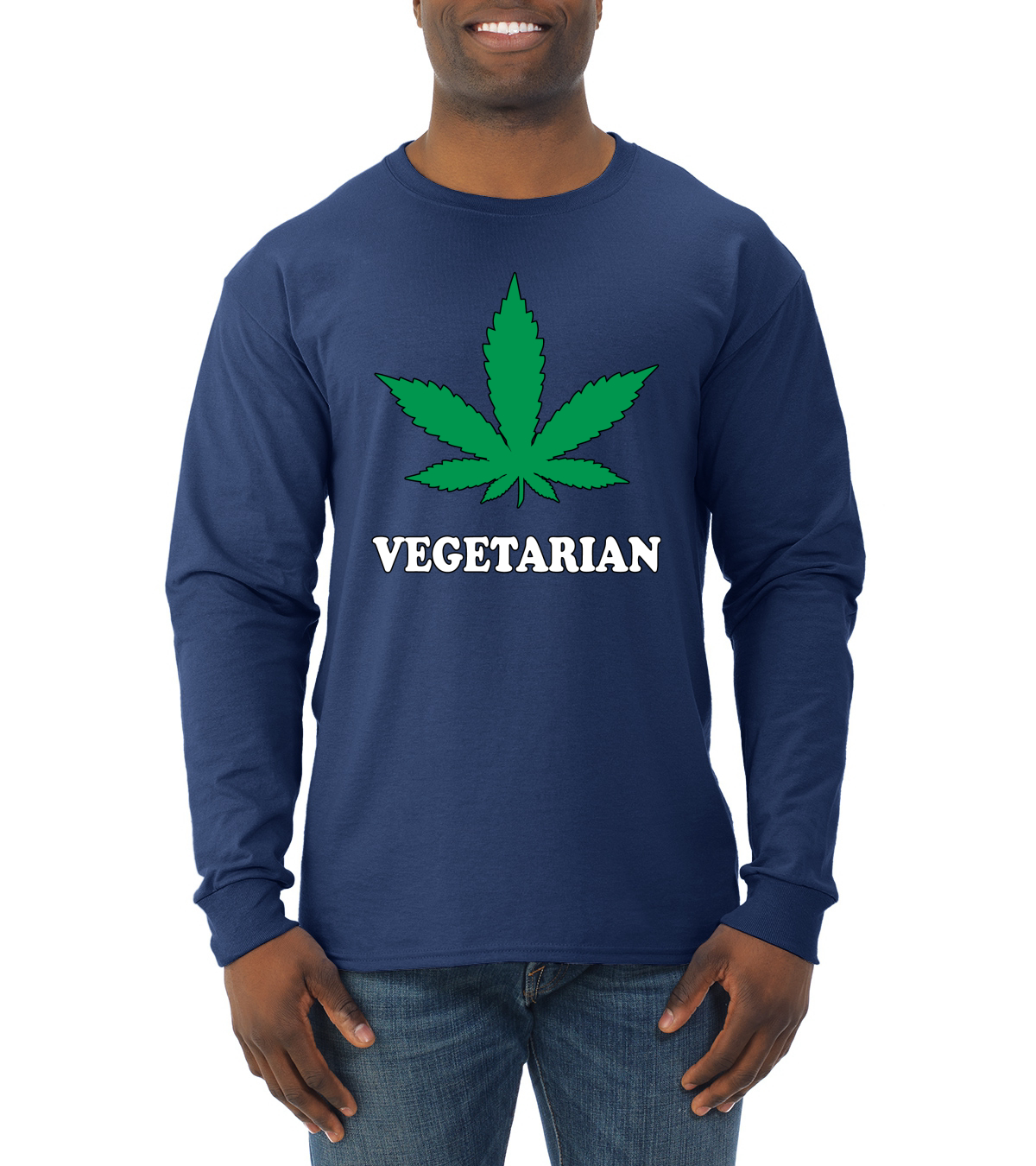 Camisa vegetariana para fumar marihuana 420 para hombre manga larga - Imagen 10 de 14