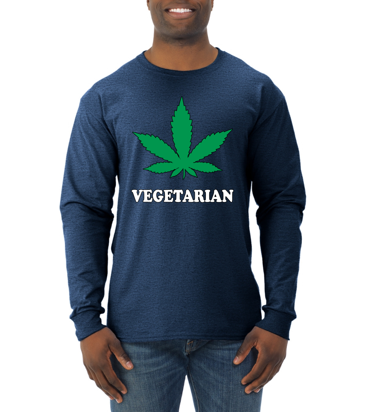Camisa vegetariana para fumar marihuana 420 para hombre manga larga - Imagen 12 de 14