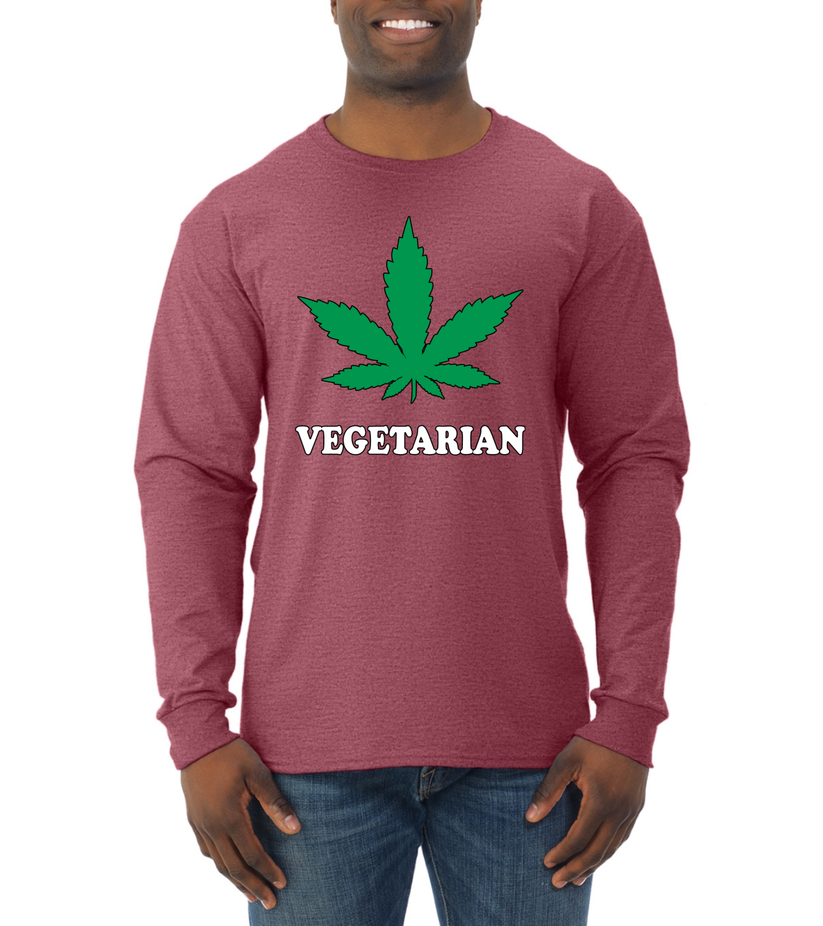 Camisa vegetariana para fumar marihuana 420 para hombre manga larga - Imagen 13 de 14