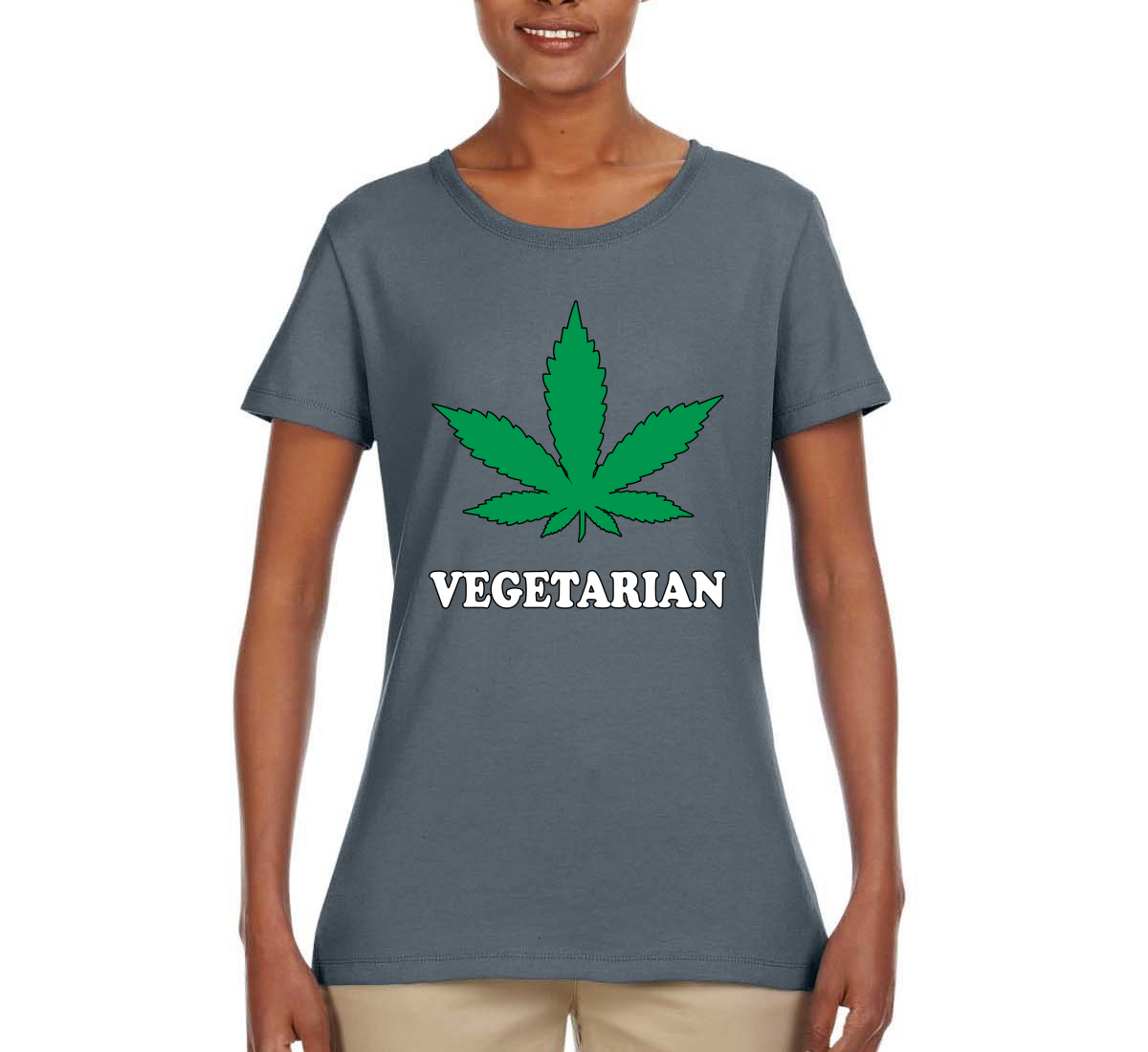 Camicia grafica donna fumatori erba vegetariana marijuana 420 - Foto 4 di 13