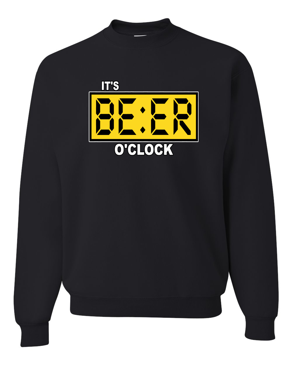 Its Beer OClock Reloj Cara Beber Unisex Cuello Redondo Gráfico Suéter - Imagen 3 de 6