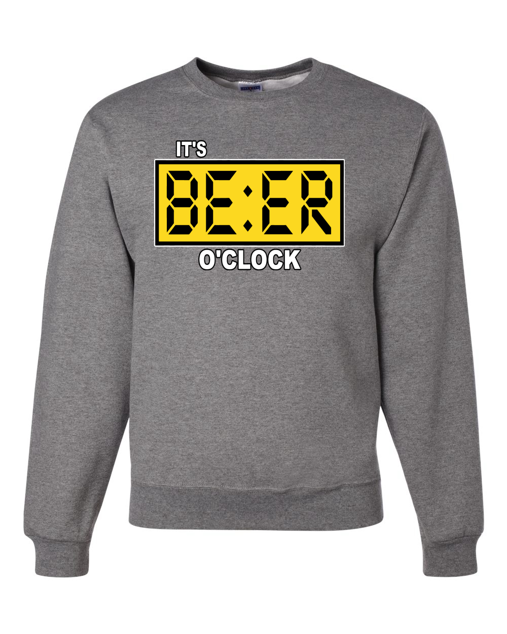 Its Beer OClock Reloj Cara Beber Unisex Cuello Redondo Gráfico Suéter - Imagen 4 de 6