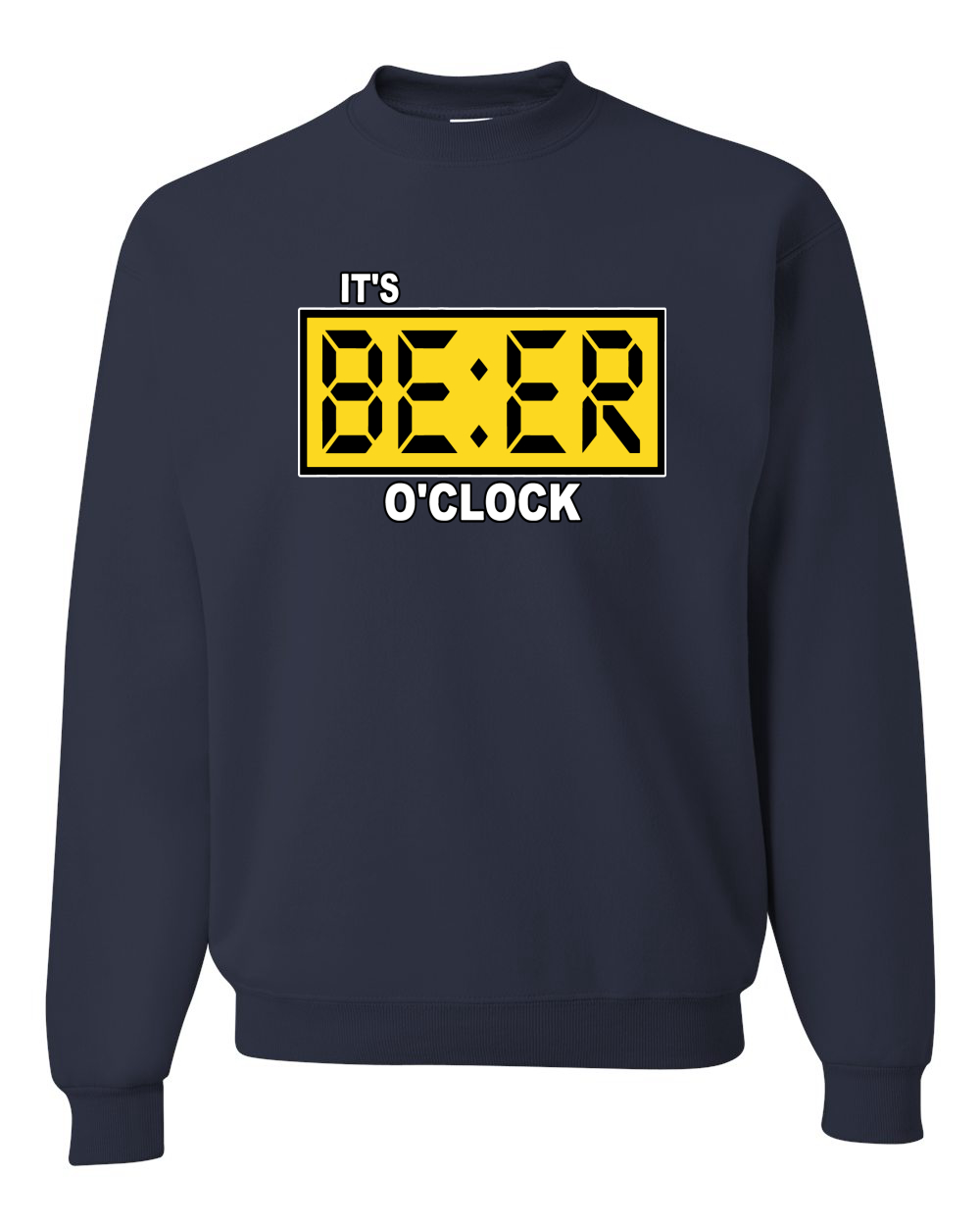 Its Beer OClock Reloj Cara Beber Unisex Cuello Redondo Gráfico Suéter - Imagen 6 de 6