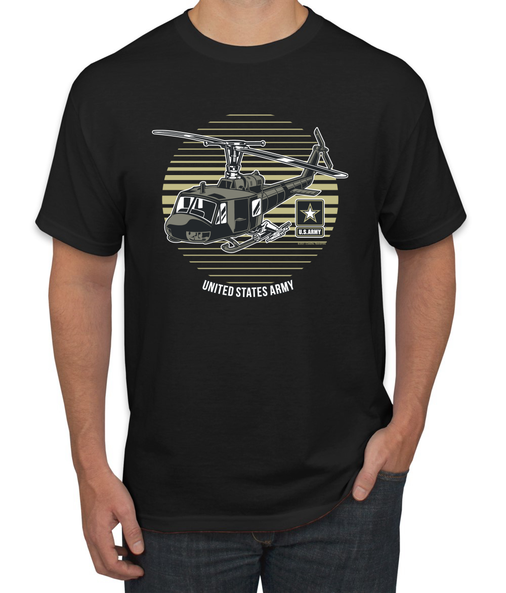 Camiseta gráfica de helicóptero militar del ejército de Estados Unidos Orgullo Americano para hombre - Imagen 3 de 26