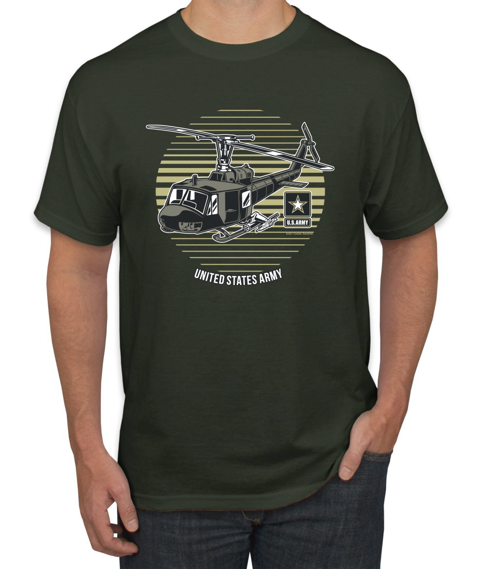 Camiseta gráfica de helicóptero militar del ejército de Estados Unidos Orgullo Americano para hombre - Imagen 5 de 26