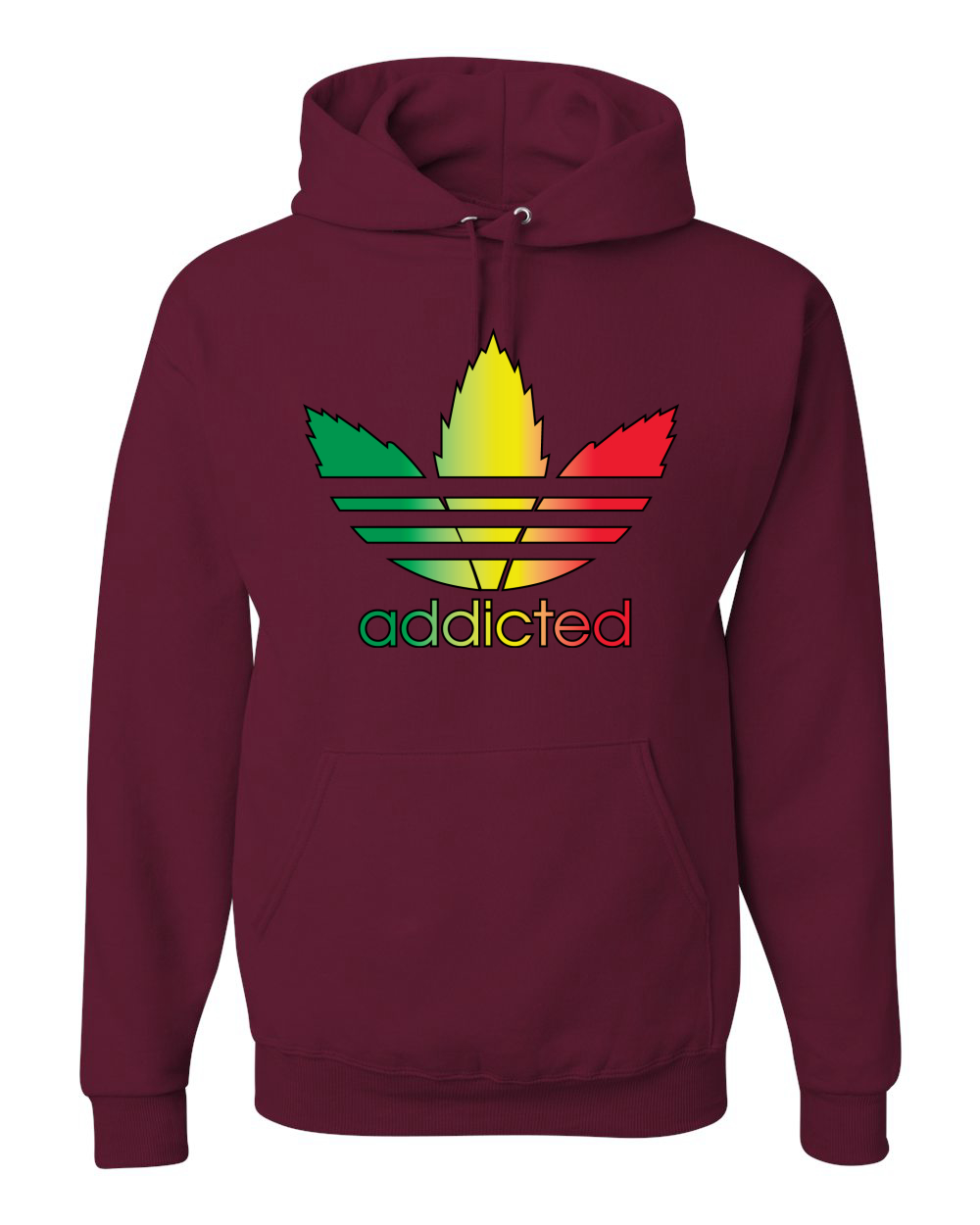 Sudadera con capucha gráfica parodia adicta con hoja de olla 420 - Imagen 10 de 20