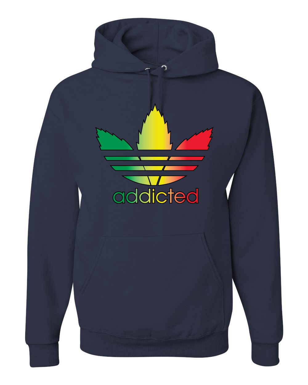 Sudadera con capucha gráfica parodia adicta con hoja de olla 420 - Imagen 11 de 20