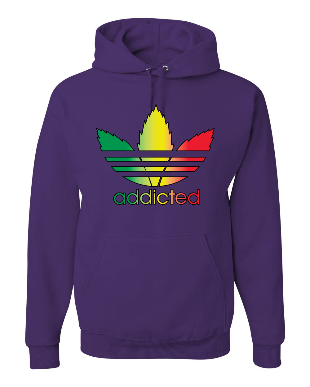 Sudadera con capucha gráfica parodia adicta con hoja de olla 420 - Imagen 14 de 20