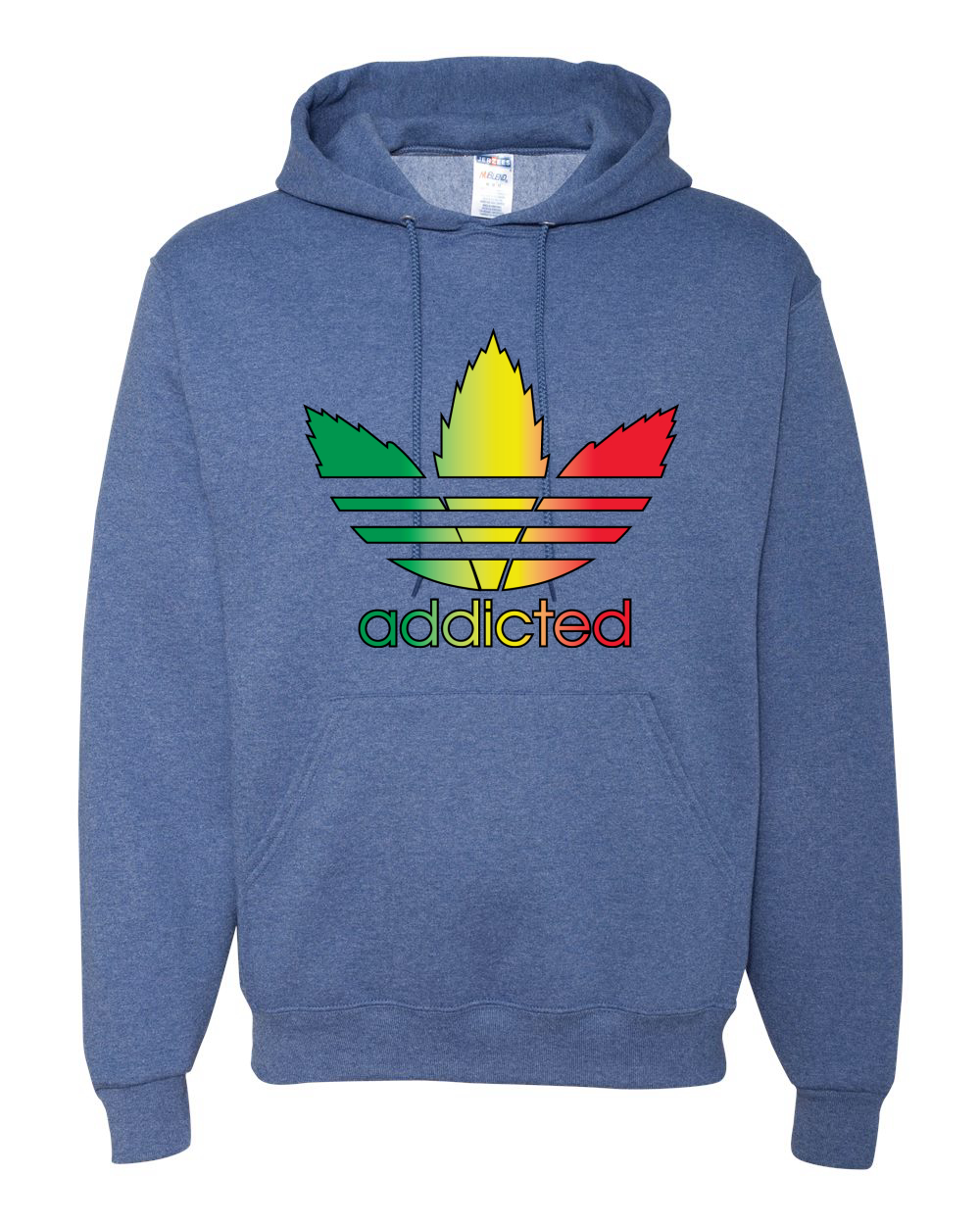 Sudadera con capucha gráfica parodia adicta con hoja de olla 420 - Imagen 17 de 20