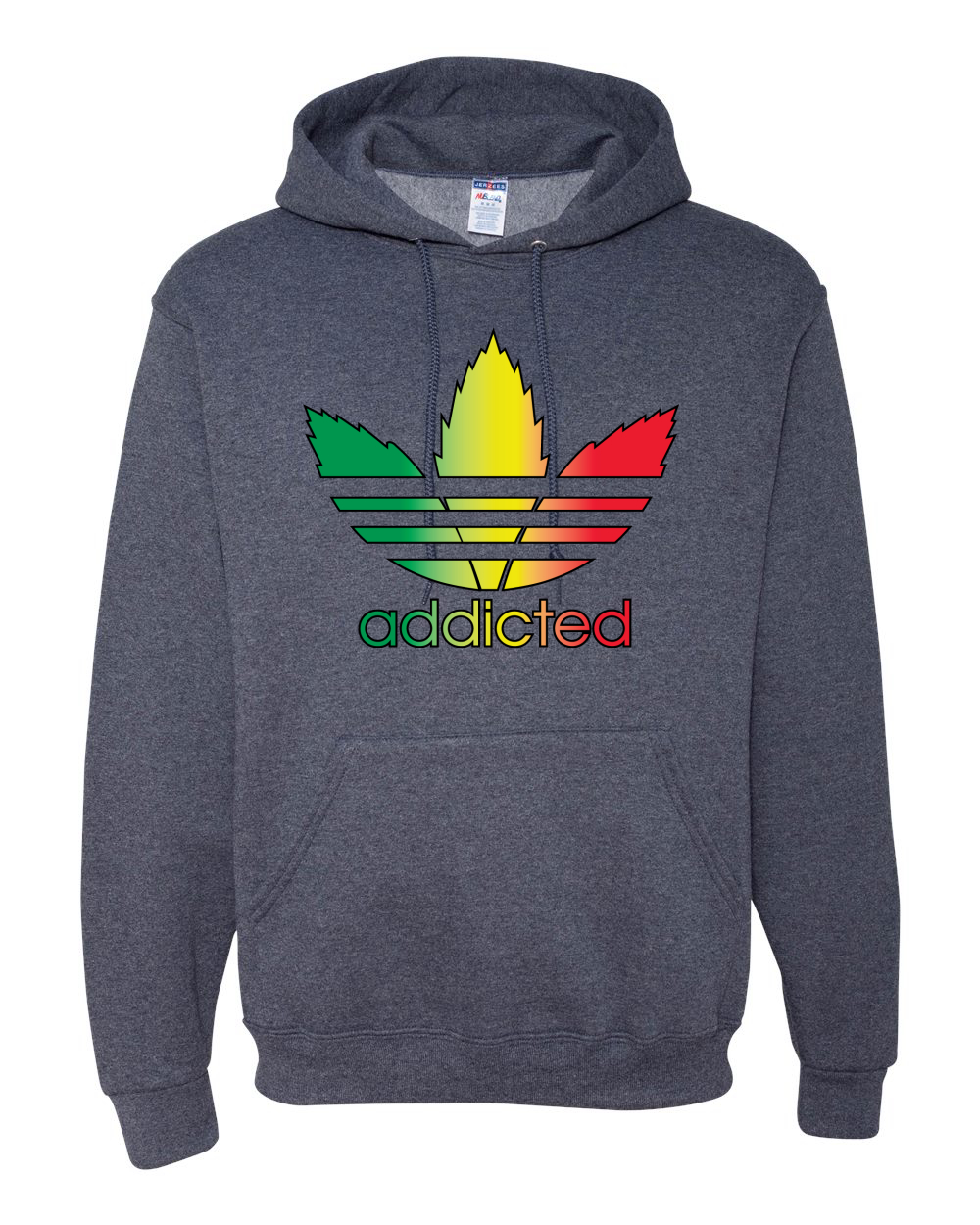 Sudadera con capucha gráfica parodia adicta con hoja de olla 420 - Imagen 18 de 20