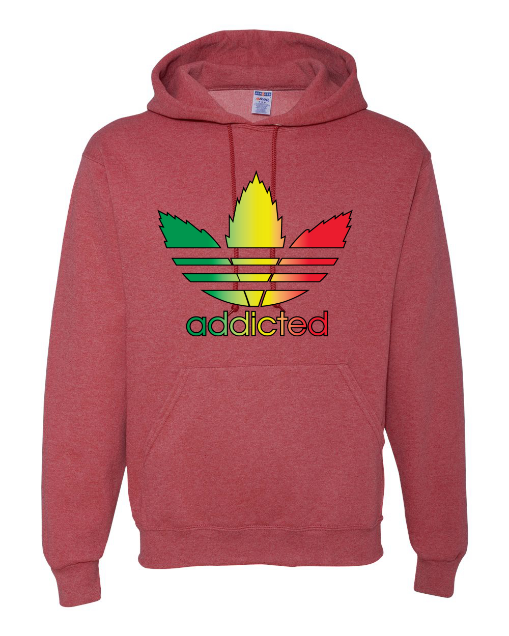 Sudadera con capucha gráfica parodia adicta con hoja de olla 420 - Imagen 19 de 20