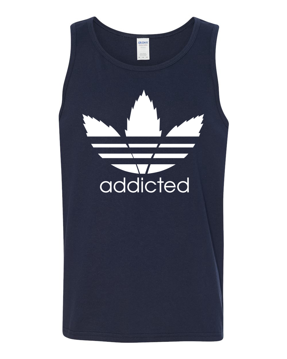 Addicted Pot Leaf Mens Weed Tank Top Marijuana Muscle Shirt