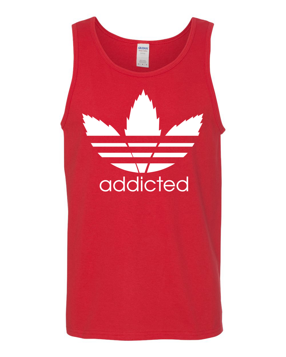 Addicted Pot Leaf Mens Weed Tank Top Marijuana Muscle Shirt