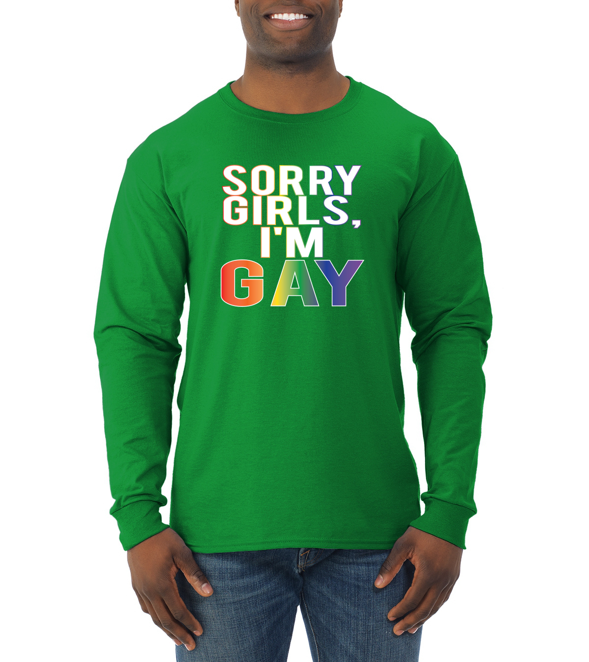 Sorry Girls I'm Gay Funny Gay LGBT Mens 