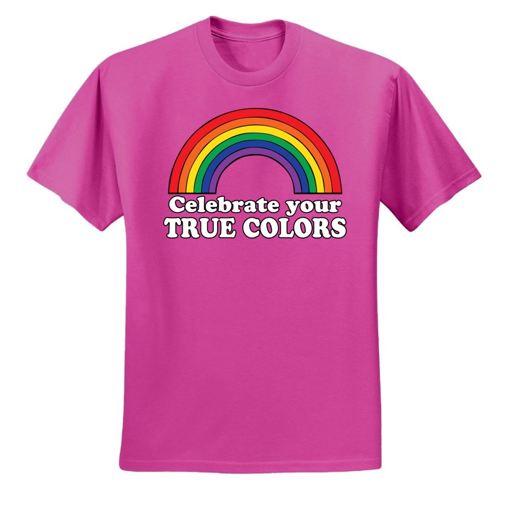 Camiseta Celebra True Colors Arco Iris Hombres Orgullo LGBT Gay Lesbiana Orgullosa T - Imagen 8 de 44