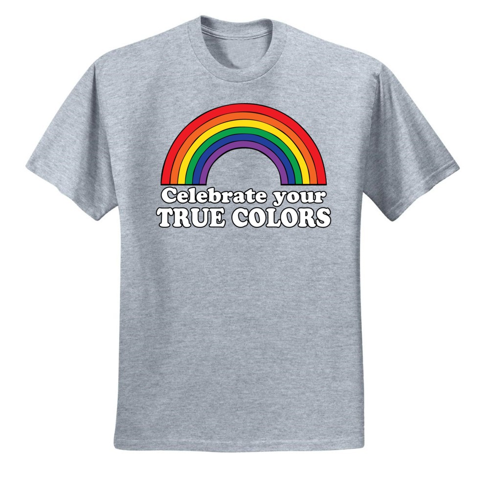 Camiseta Celebra True Colors Arco Iris Hombres Orgullo LGBT Gay Lesbiana Orgullosa T - Imagen 14 de 44