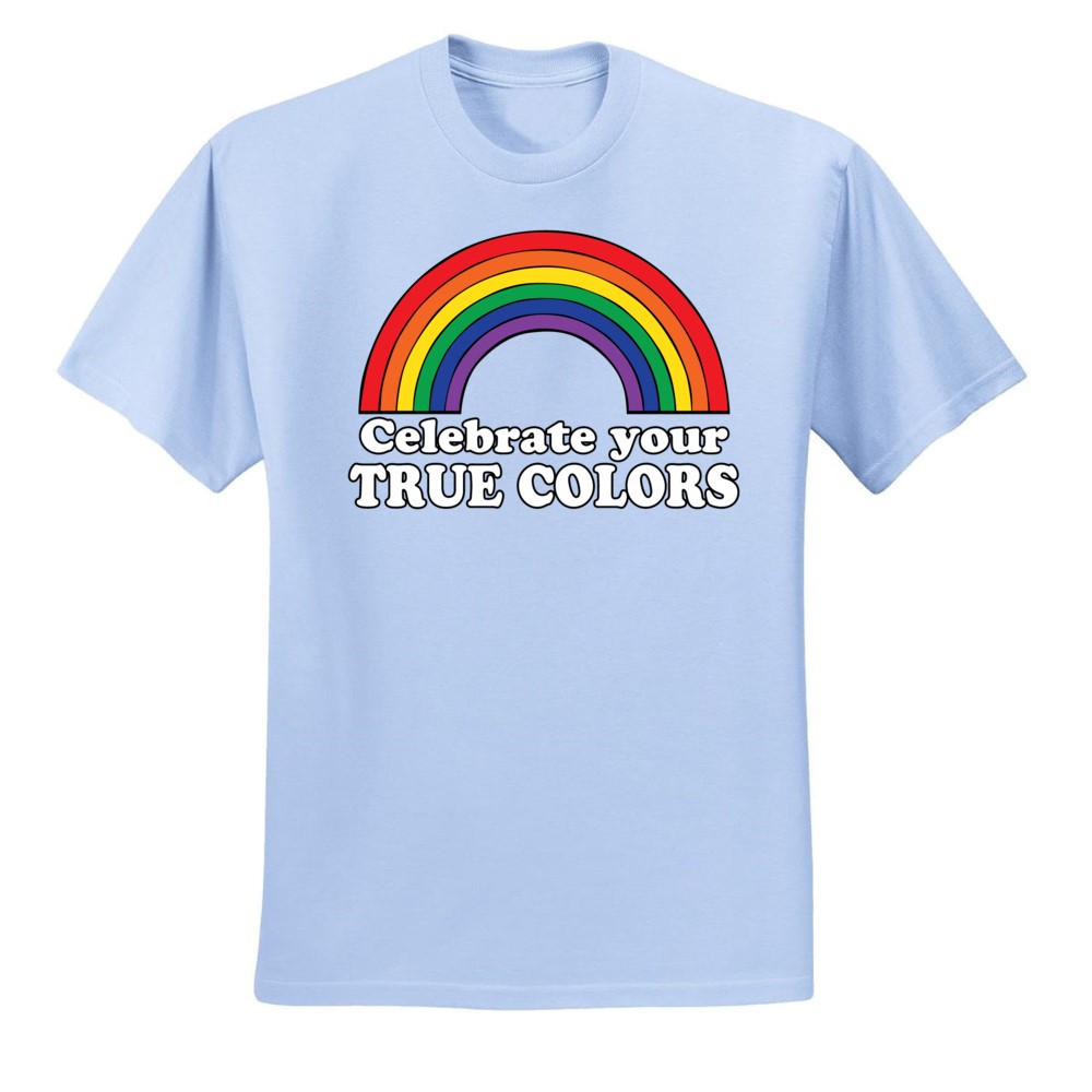 Camiseta Celebra True Colors Arco Iris Hombres Orgullo LGBT Gay Lesbiana Orgullosa T - Imagen 18 de 44