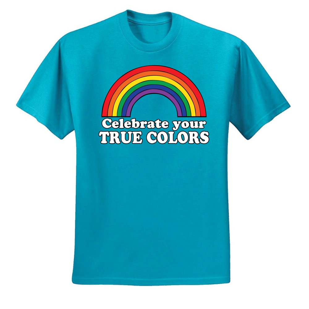 Camiseta Celebra True Colors Arco Iris Hombres Orgullo LGBT Gay Lesbiana Orgullosa T - Imagen 22 de 44