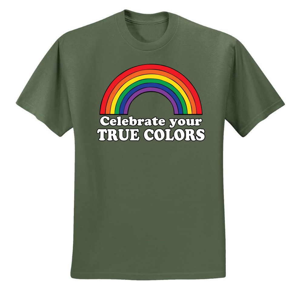 Camiseta Celebra True Colors Arco Iris Hombres Orgullo LGBT Gay Lesbiana Orgullosa T - Imagen 26 de 44