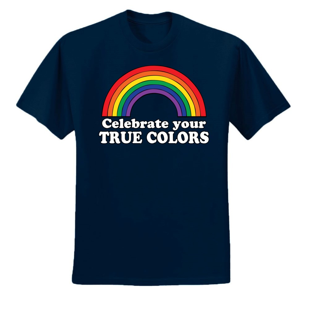 Camiseta Celebra True Colors Arco Iris Hombres Orgullo LGBT Gay Lesbiana Orgullosa T - Imagen 28 de 44