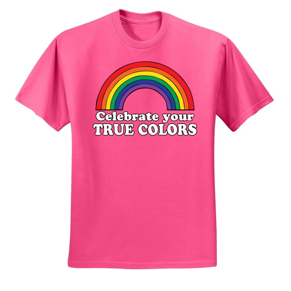 Camiseta Celebra True Colors Arco Iris Hombres Orgullo LGBT Gay Lesbiana Orgullosa T - Imagen 30 de 44