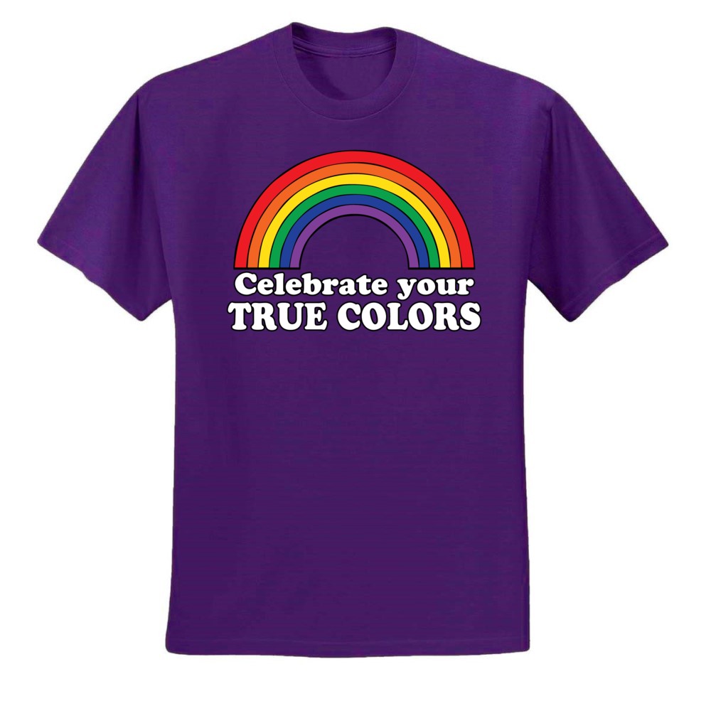 Celebrate True Colors Rainbow Mens Lgbt Pride T Shirt Gay Lesbian Proud Tee Ebay