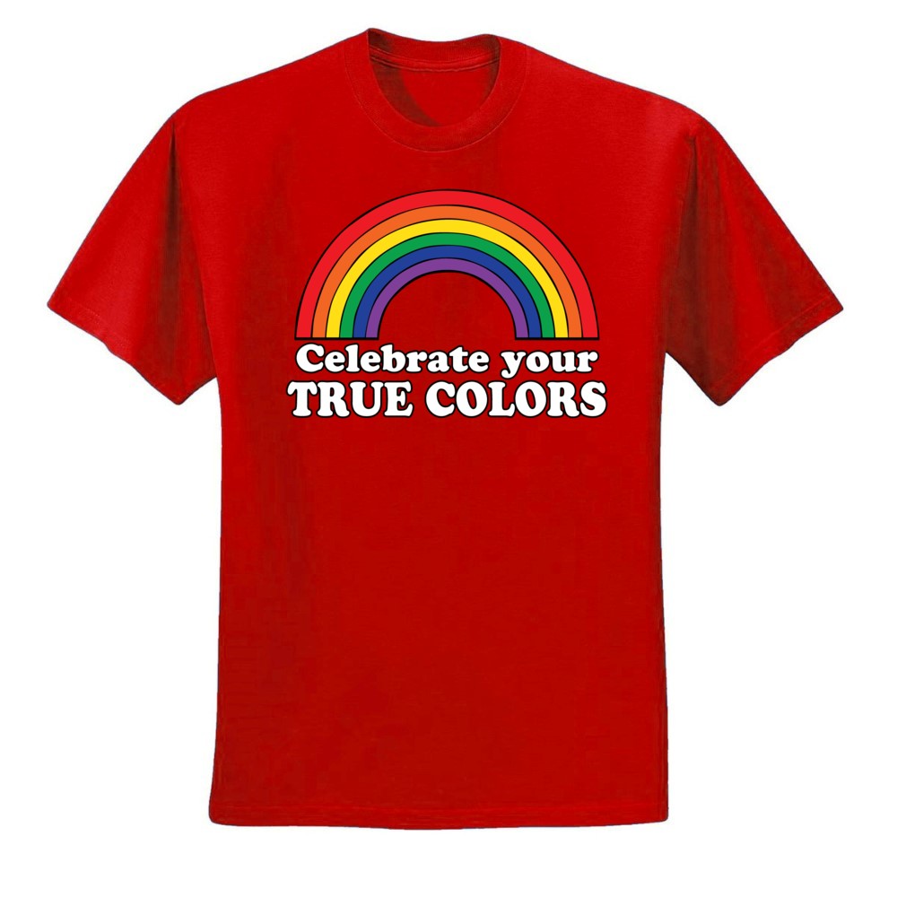 Camiseta Celebra True Colors Arco Iris Hombres Orgullo LGBT Gay Lesbiana Orgullosa T - Imagen 34 de 44