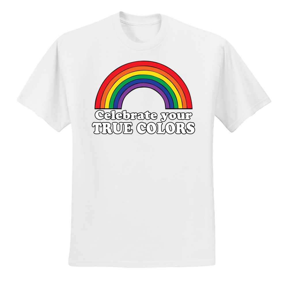 Camiseta Celebra True Colors Arco Iris Hombres Orgullo LGBT Gay Lesbiana Orgullosa T - Imagen 44 de 44