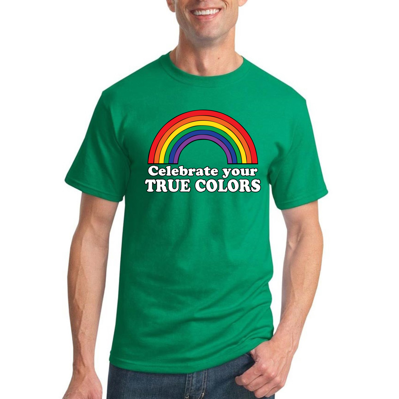 Camiseta Celebra True Colors Arco Iris Hombres Orgullo LGBT Gay Lesbiana Orgullosa T - Imagen 15 de 44