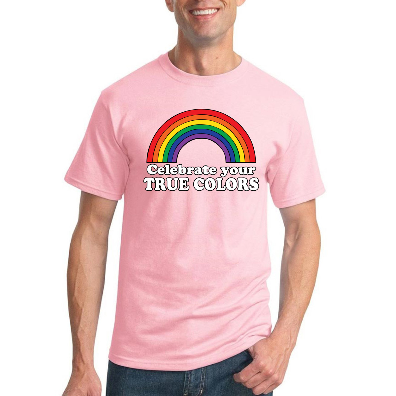 Camiseta Celebra True Colors Arco Iris Hombres Orgullo LGBT Gay Lesbiana Orgullosa T - Imagen 19 de 44