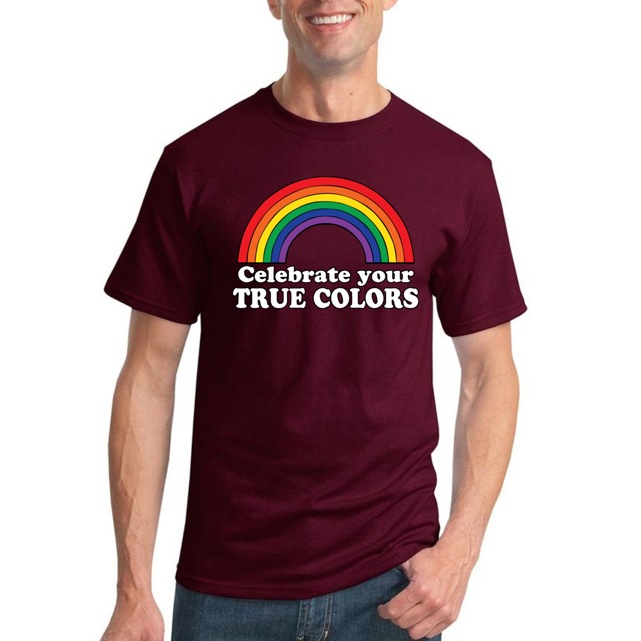 Camiseta Celebra True Colors Arco Iris Hombres Orgullo LGBT Gay Lesbiana Orgullosa T - Imagen 23 de 44