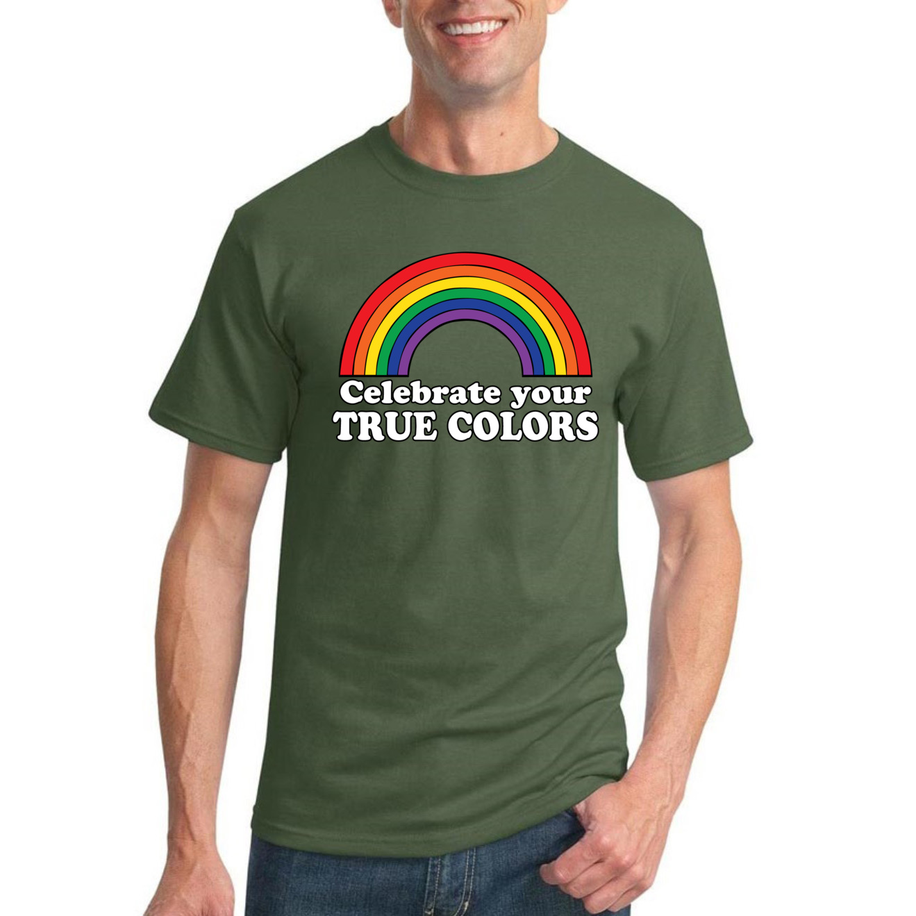 Camiseta Celebra True Colors Arco Iris Hombres Orgullo LGBT Gay Lesbiana Orgullosa T - Imagen 25 de 44