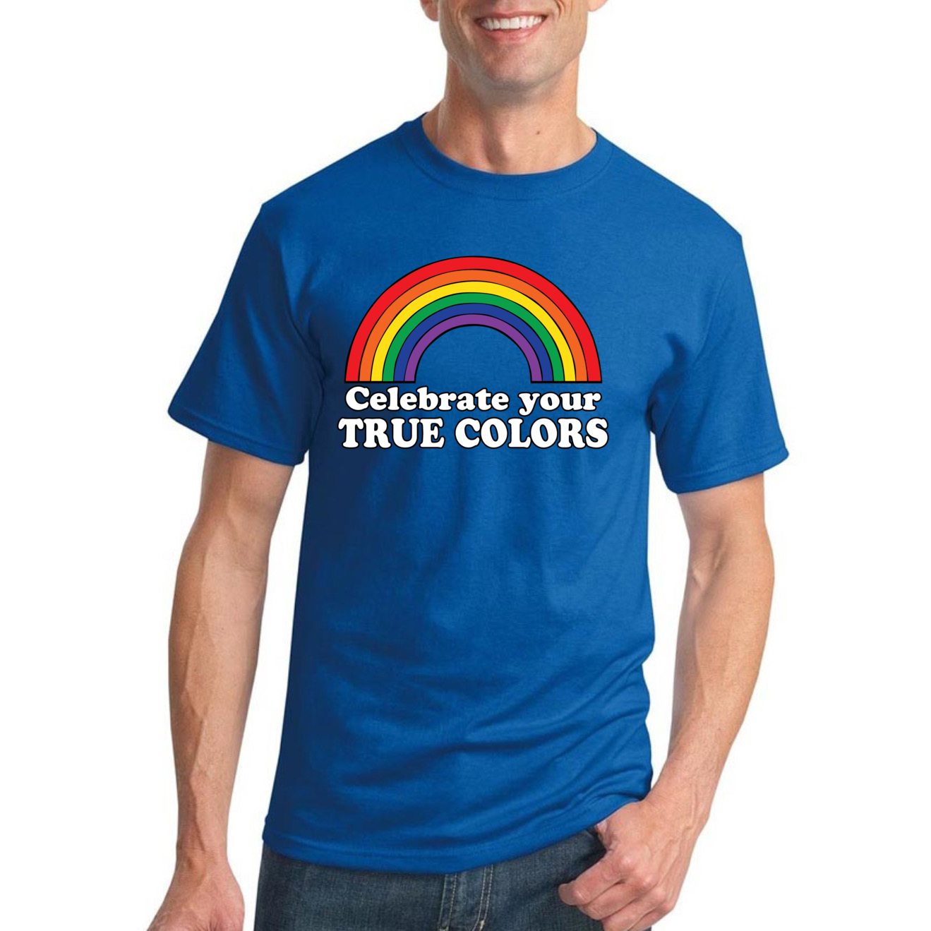 Camiseta Celebra True Colors Arco Iris Hombres Orgullo LGBT Gay Lesbiana Orgullosa T - Imagen 35 de 44