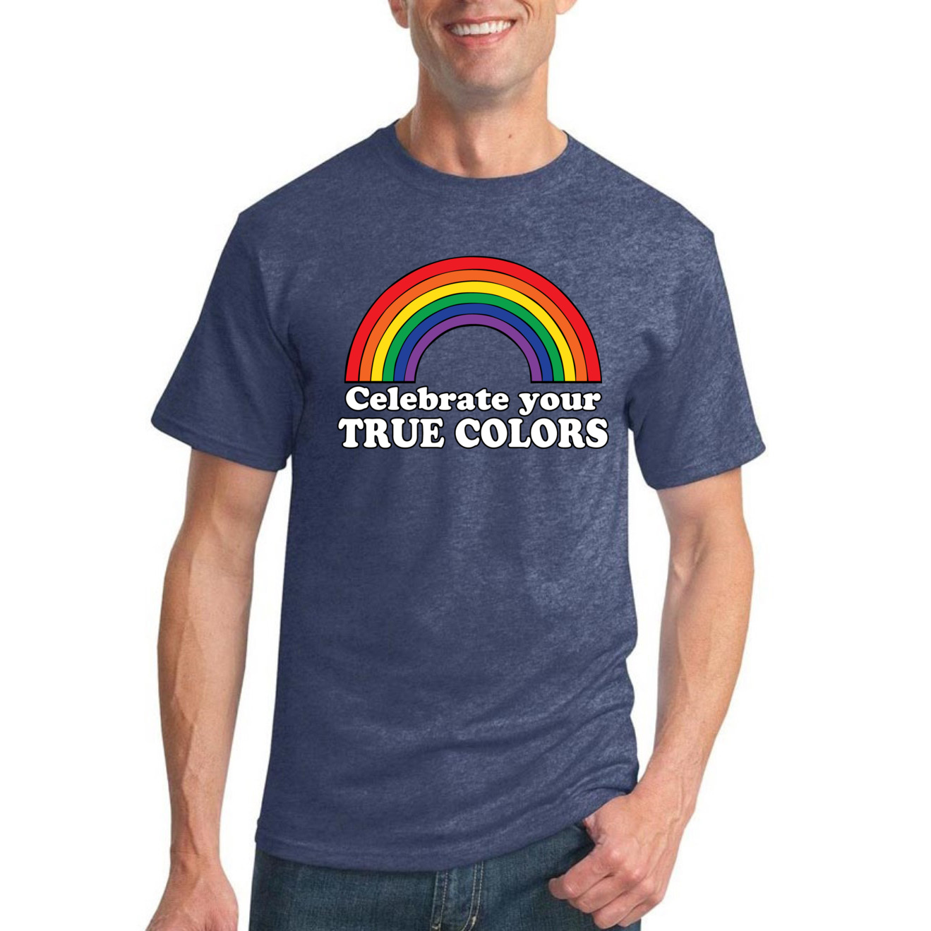 Camiseta Celebra True Colors Arco Iris Hombres Orgullo LGBT Gay Lesbiana Orgullosa T - Imagen 39 de 44